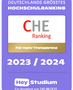 Das offizielle Siegel des CHE Hochschulrankings 2023